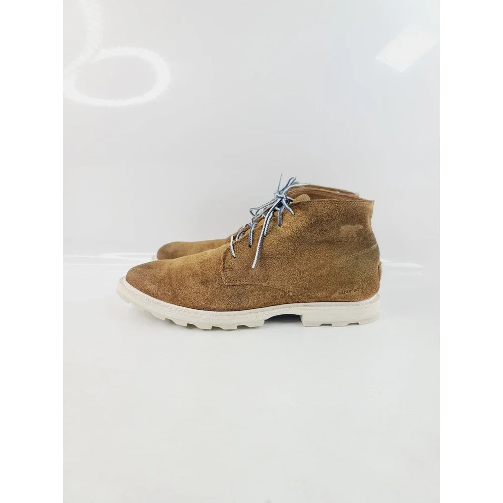 Sorel Suede Rubber/Textile Lining Snow Boots Winter Boots Mens Size 11 Tan White